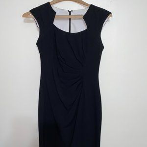 Calvin Klein Cap Sleeve Side Ruched Sheath Dress